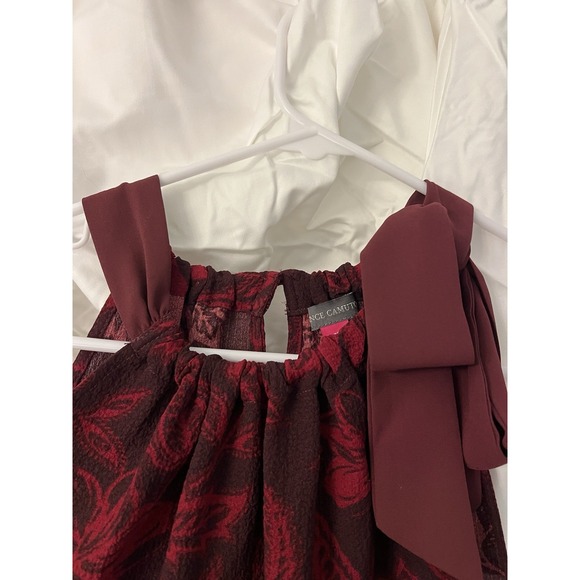 Vince Camuto Deep Red Floral Tank with Bow Strap XXL NWT - Picture 2 of 7